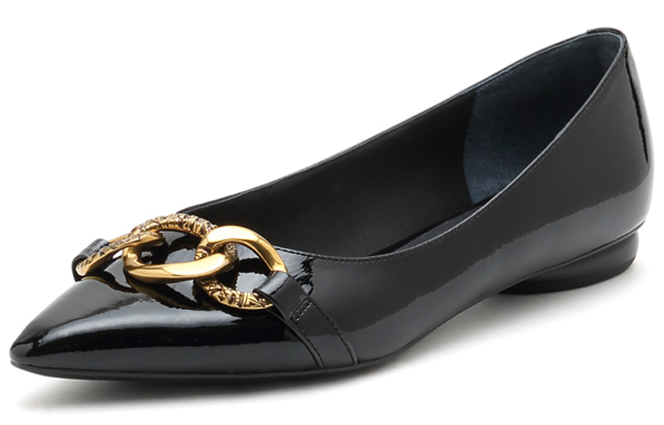 (W) Joypeace 'Modern Art Patent Leather Flats - Black' 圖 3