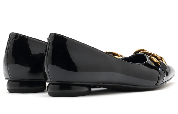 (W) Joypeace 'Modern Art Patent Leather Flats - Black' 圖 4