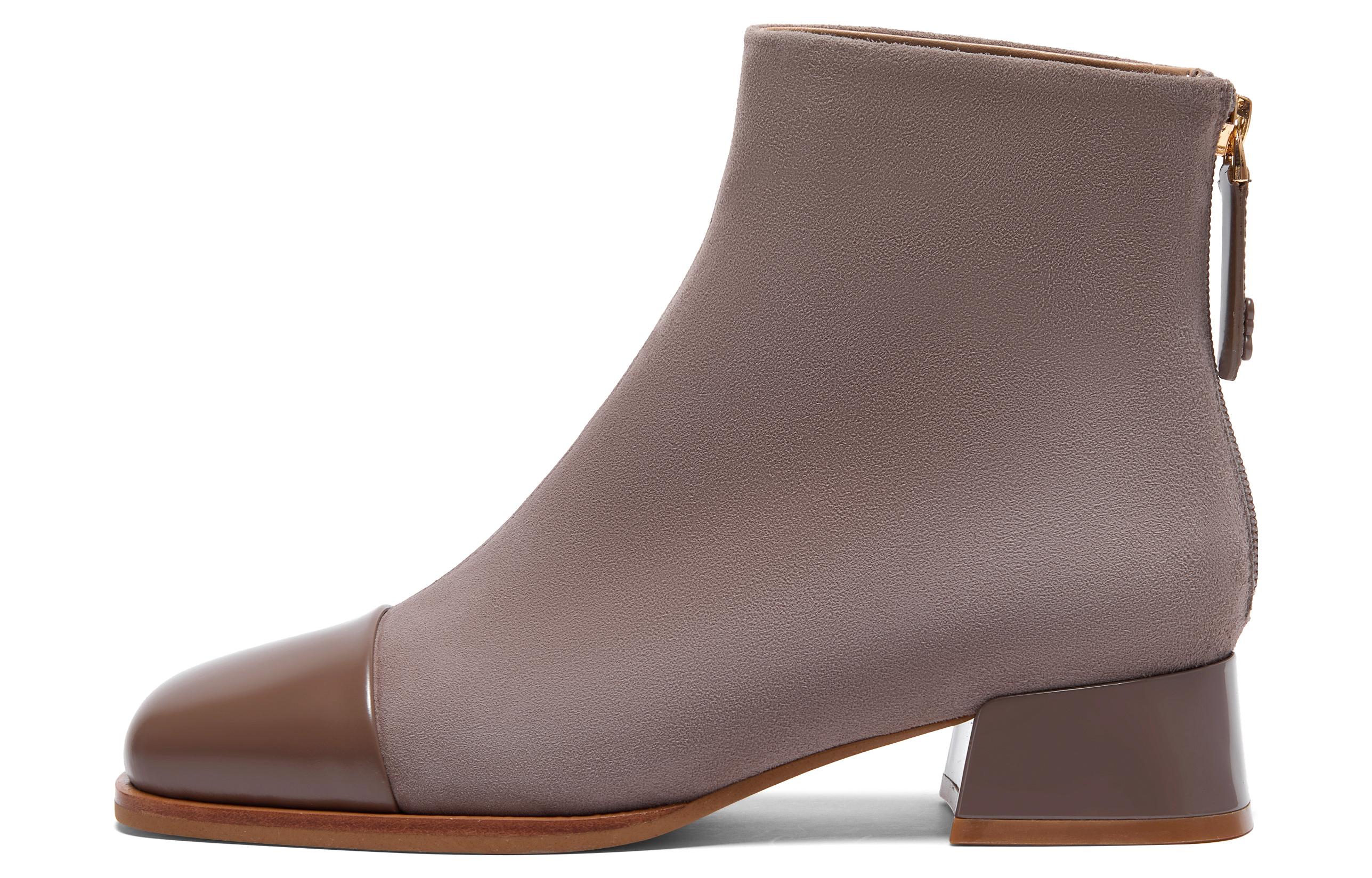 Buy (W) ジョイピース「パッチワーク エラスティック アンクルブーツ 4cm」 36Z08DD3