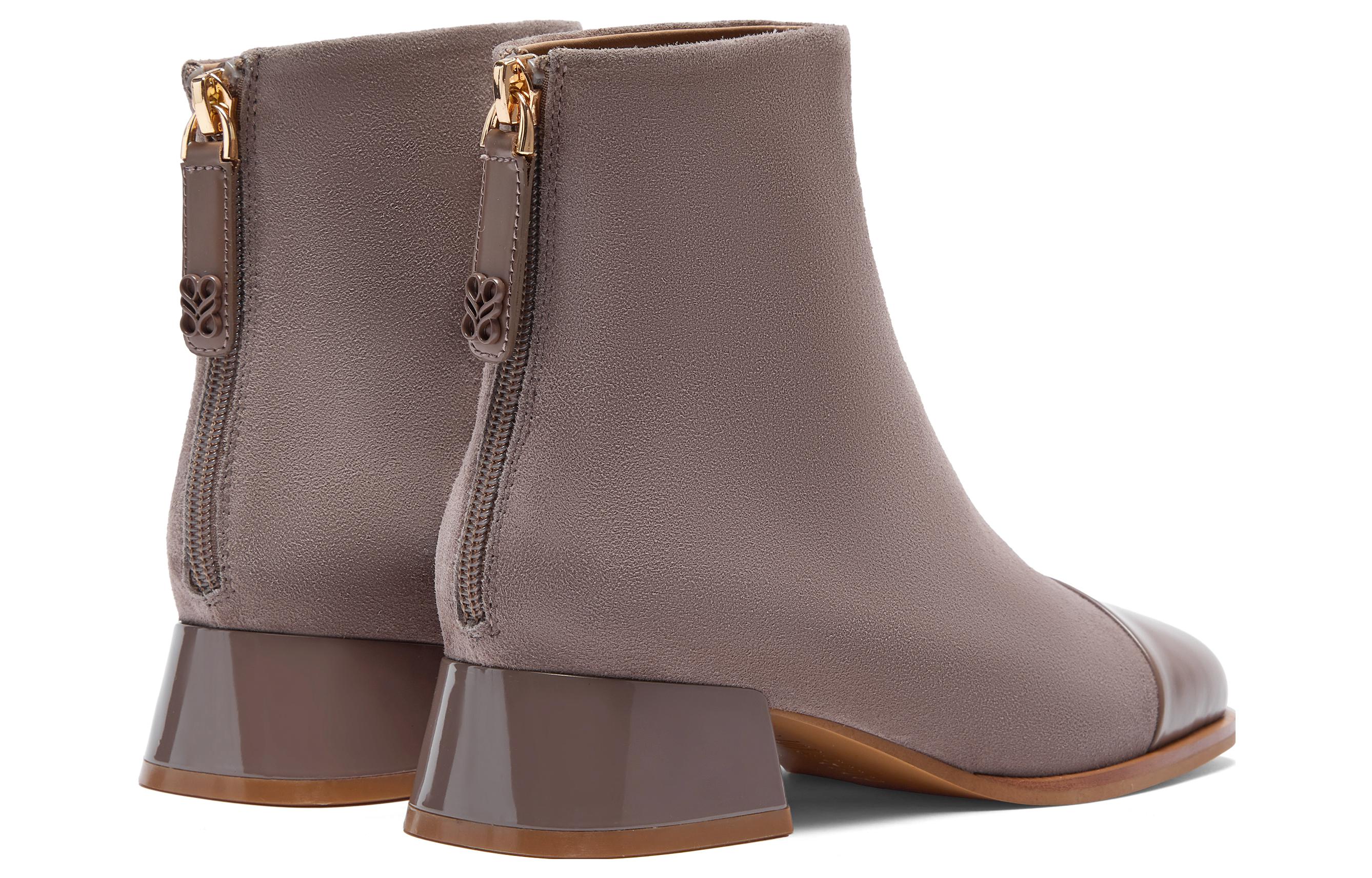 Shop (W) ジョイピース「パッチワーク エラスティック アンクルブーツ 4cm」 36Z08DD3