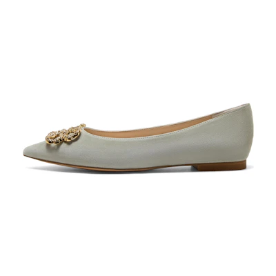 (W) Joypeace 'Queen Fury Sheepskin Flats'