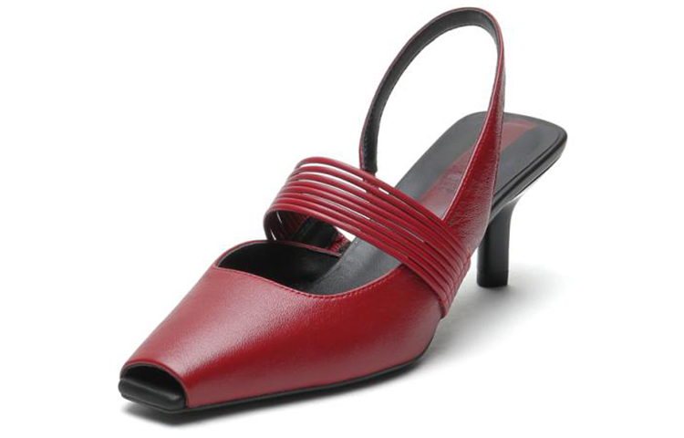 (W) Joypeace 'Red Black Peep-Toe Heels' 圖 2