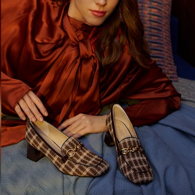 (Women) Joypeace 'Retro British Plaid Chunky Heel' YWH02CA3 Sizing (Women) Joypeace 'Retro British Plaid Chunky Heel' YWH02CA3