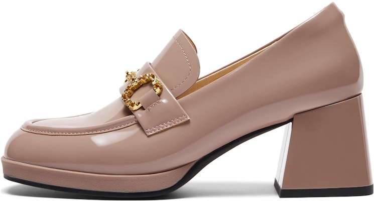 (W) Joypeace 'Kasut Tumit Tebal Retro Jari Kaki Petak' 31391CA3 Details for (W) Joypeace 'Kasut Tumit Tebal Retro Jari Kaki Petak' 31391CA3