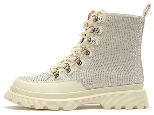 (Women) Joypeace 'Rhine Stone Studded Short Martin Boots White' JG6121-6DA1DD0 Buy (Women) Joypeace 'Rhine Stone Studded Short Martin Boots White' JG6121-6DA1DD0