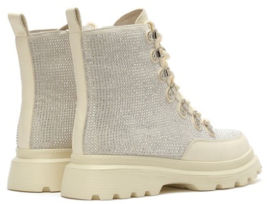 (Women) Joypeace 'Rhine Stone Studded Short Martin Boots White' JG6121-6DA1DD0 Shop (Women) Joypeace 'Rhine Stone Studded Short Martin Boots White' JG6121-6DA1DD0