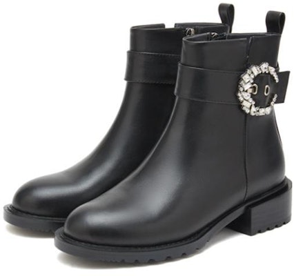 (Women) Joypeace 'Rhinestone Buckle Leather Ankle Boots' S2361DD2 Order (Women) Joypeace 'Rhinestone Buckle Leather Ankle Boots' S2361DD2