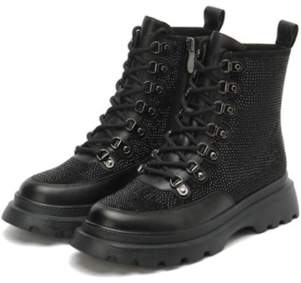 (Women) Joypeace 'Rhinestone Studded Short Martin Boots - Black' JG6121-6DU1DD0 Order (Women) Joypeace 'Rhinestone Studded Short Martin Boots - Black' JG6121-6DU1DD0
