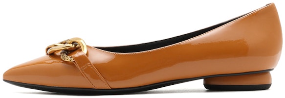 (Women) Joypeace 'Simple Modern Art Patent Leather Flats - Brown' JZPYSK01DS1CQ1 (Women) Joypeace 'Simple Modern Art Patent Leather Flats - Brown' JZPYSK01DS1CQ1
