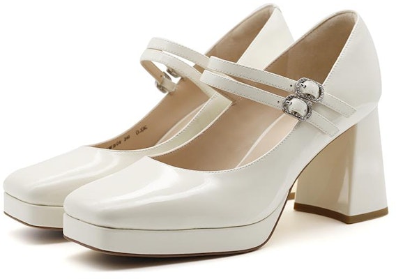 (Women) Joypeace 'Square Toe Leather Pumps with Chunky Heel' YWB06AQ3 Order (Women) Joypeace 'Square Toe Leather Pumps with Chunky Heel' YWB06AQ3