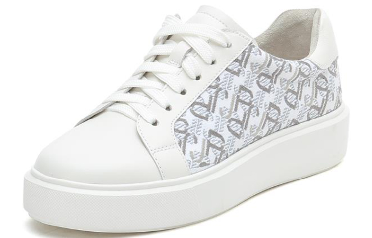 (W) Joypeace 'White Leather Sneakers' 圖 3