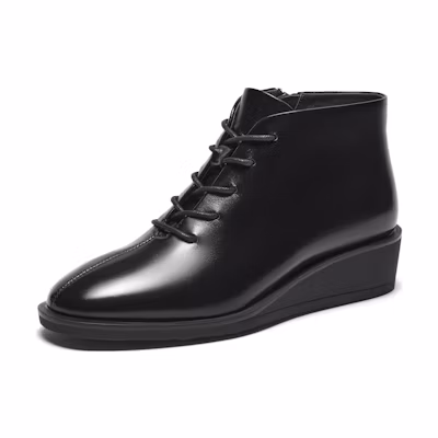 (W) Joypeace Ankle Boot 'Black Lace-Up'