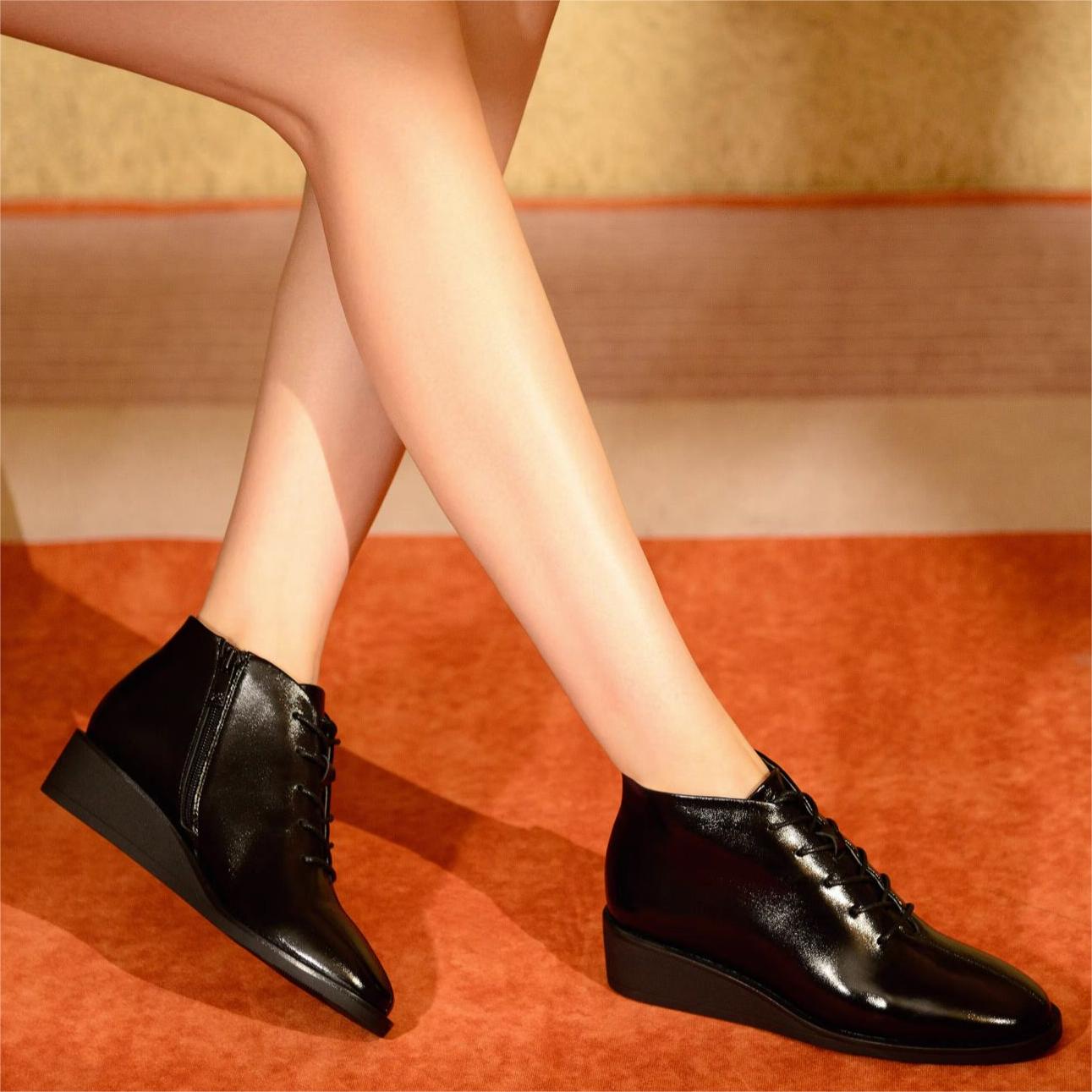 Purchase (W) Bota Joypeace Tobillera 'Negra con Cordones' 42432DD3