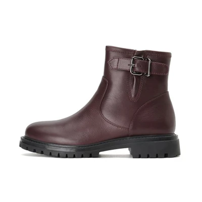 (W) Joypeace Ankle Boot 'Burgundy Fleece-Lined'