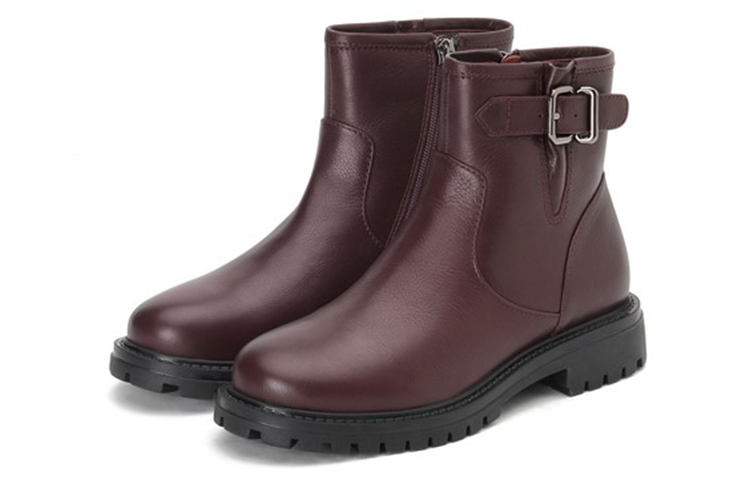 Order (W) ジョイピース アンクルブーツ『バーガンディ フリース裏地』 J4NA9005DL7DD0