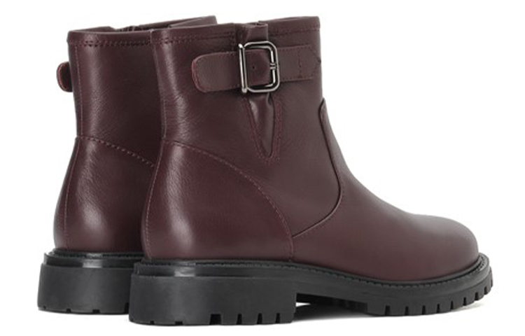 Shop (W) ジョイピース アンクルブーツ『バーガンディ フリース裏地』 J4NA9005DL7DD0