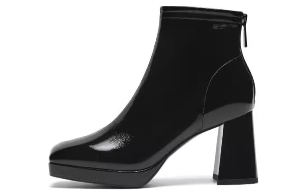 (W) Joypeace Ankle Boots 'Black Leather'