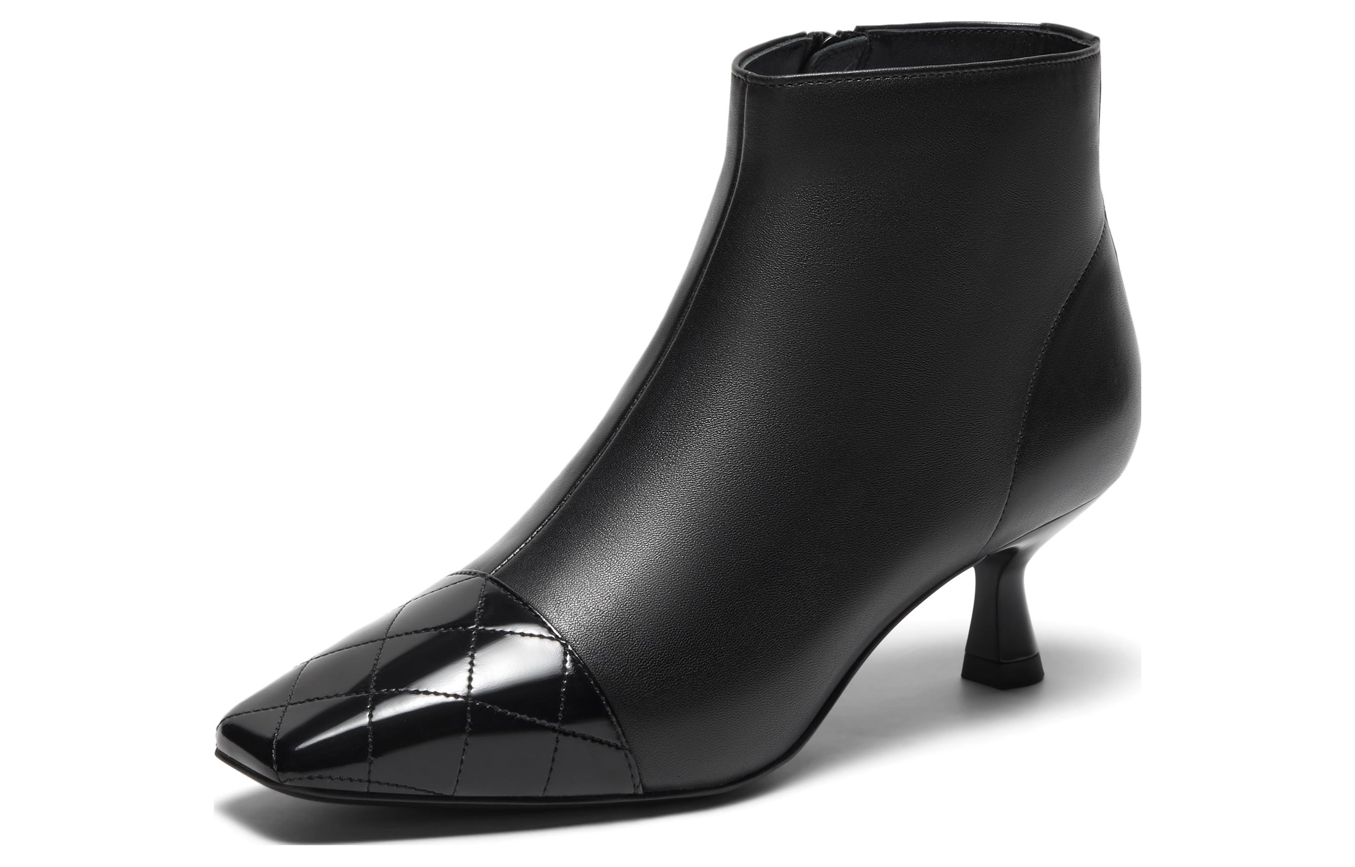 Order (W) Joypeace Sepatu Boot Pendek 'Kulit Hitam' YWX23DD3