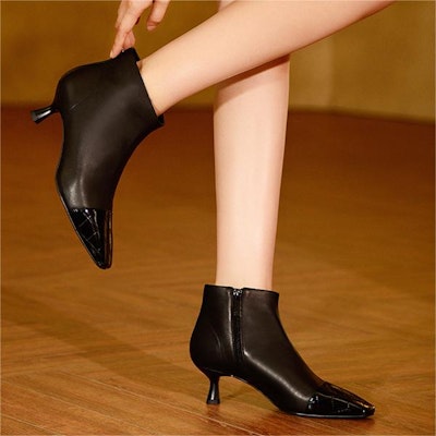 (W) Joypeace Sepatu Boot Pendek 'Kulit Hitam' YWX23DD3 Shop (W) Joypeace Sepatu Boot Pendek 'Kulit Hitam' YWX23DD3