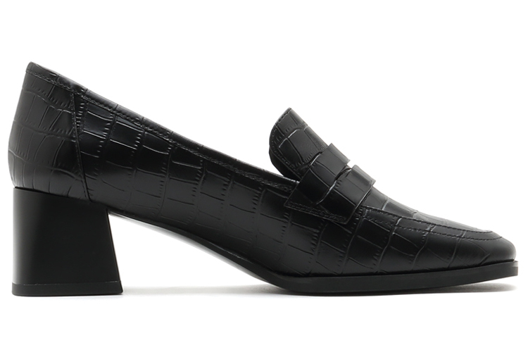 Order (W) Joypeace Tacones Altos de Cuero Grabado en Relieve 'Negro' JZPYRX02DU1CA1