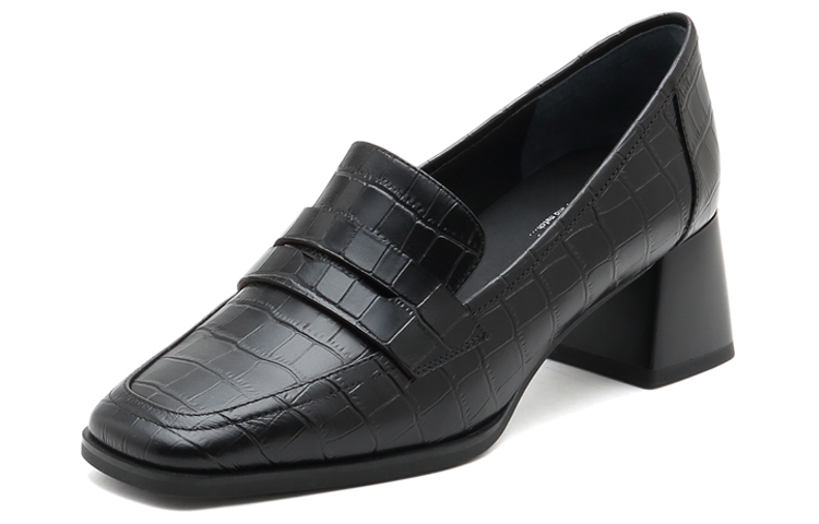 Lookbook (W) Joypeace Tacones Altos de Cuero Grabado en Relieve 'Negro' JZPYRX02DU1CA1