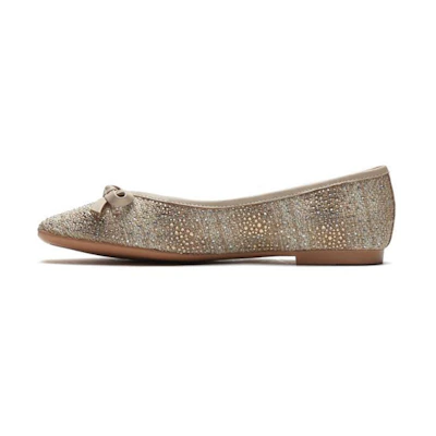 (W) Joypeace Ballet Flats 'Apricot Fairy Bow'