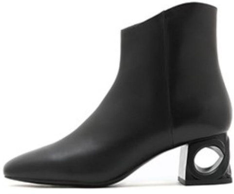 (Women) Joypeace Black 'Fashion Square Toe Block Heel Ankle Boot' ZC130DD2 Buy (Women) Joypeace Black 'Fashion Square Toe Block Heel Ankle Boot' ZC130DD2
