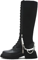 (Women) Joypeace Boots 'Black' 'Pearl Chain Knight' YQB53DG2 (Women) Joypeace Boots 'Black' 'Pearl Chain Knight' YQB53DG2