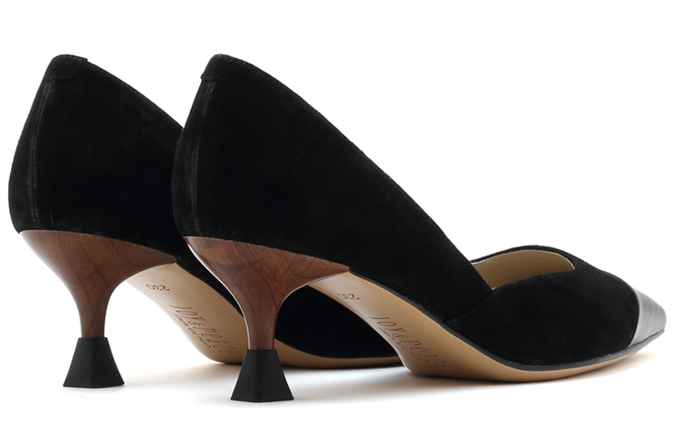 Shop (W) Joypeace 黑色羊绒皮革低帮高跟鞋 JZPYRW04DU1CQ1