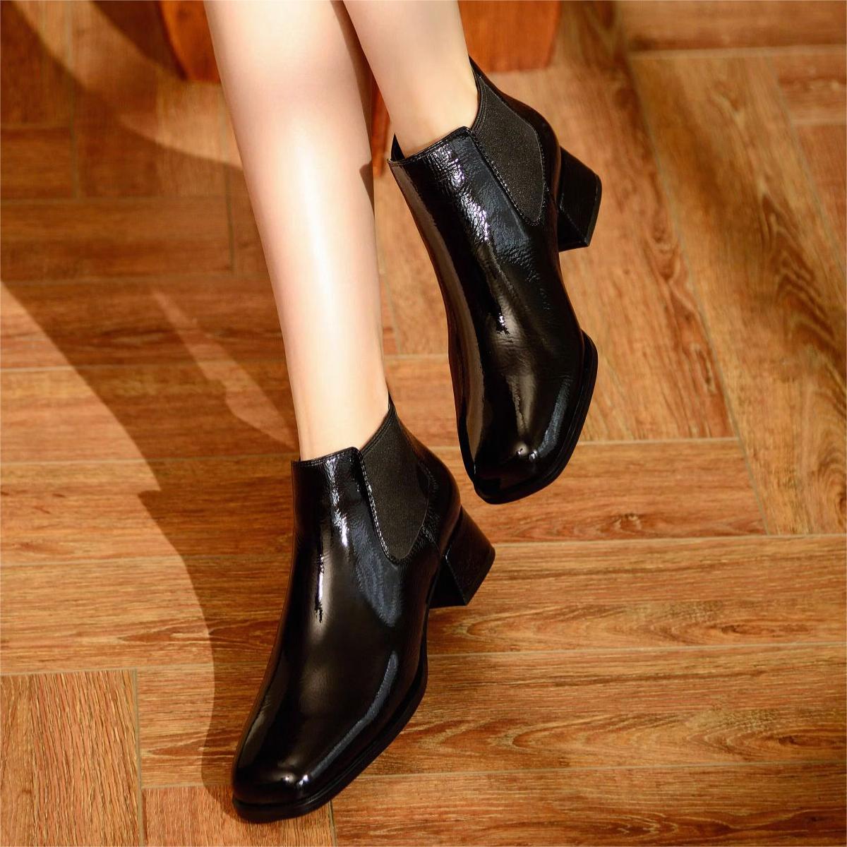 (W) Joypeace Chelsea Boot 'Black Leather' 圖 11