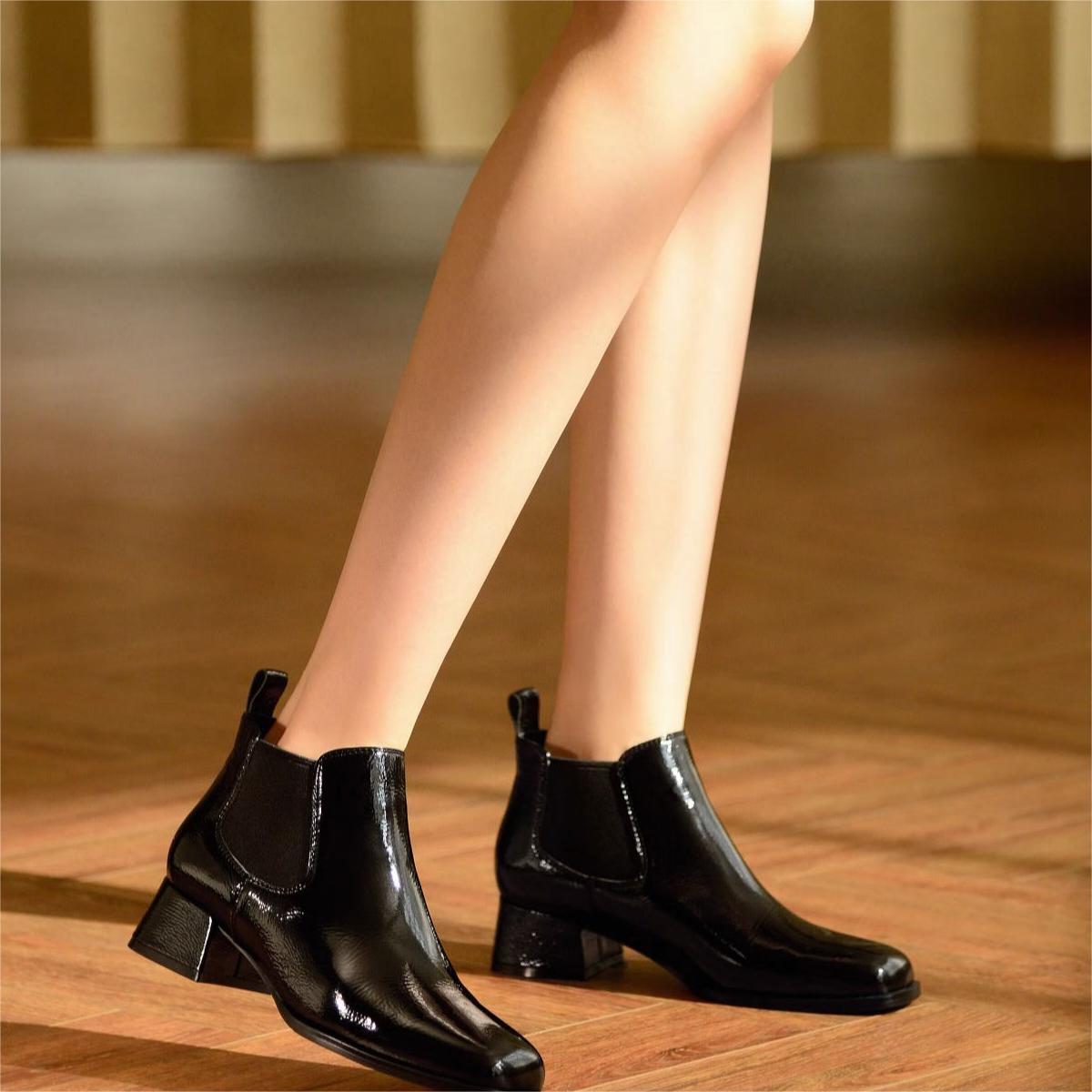 (W) Joypeace Chelsea Boot 'Black Leather' 圖 12