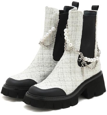 (W) Joypeace Chelsea Boots 'Fashion Plaid Klasik Ujung Kotak' YTS24DZ2 Order (W) Joypeace Chelsea Boots 'Fashion Plaid Klasik Ujung Kotak' YTS24DZ2