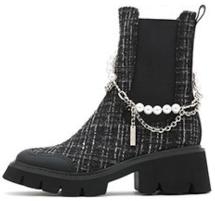 (Women) Joypeace Chelsea Boots 'Classic Plaid Fashion Square Toe' YTS24DZ2 Details for (Women) Joypeace Chelsea Boots 'Classic Plaid Fashion Square Toe' YTS24DZ2
