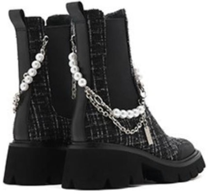(Women) Joypeace Chelsea Boots 'Classic Plaid Fashion Square Toe' YTS24DZ2 1