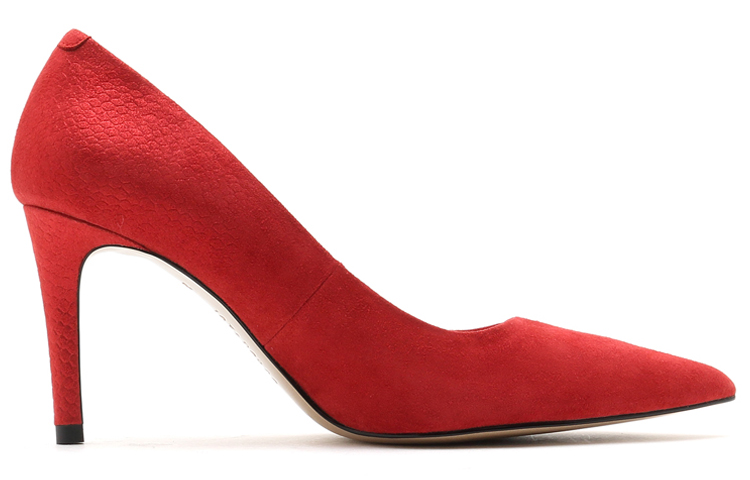 (W) Joypeace Classic Gradient Embossed Cashmere Leather High Heels 'Red' 圖 2