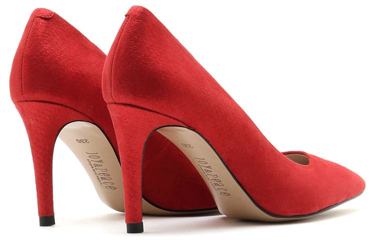 (W) Joypeace Classic Gradient Embossed Cashmere Leather High Heels 'Red' 圖 4