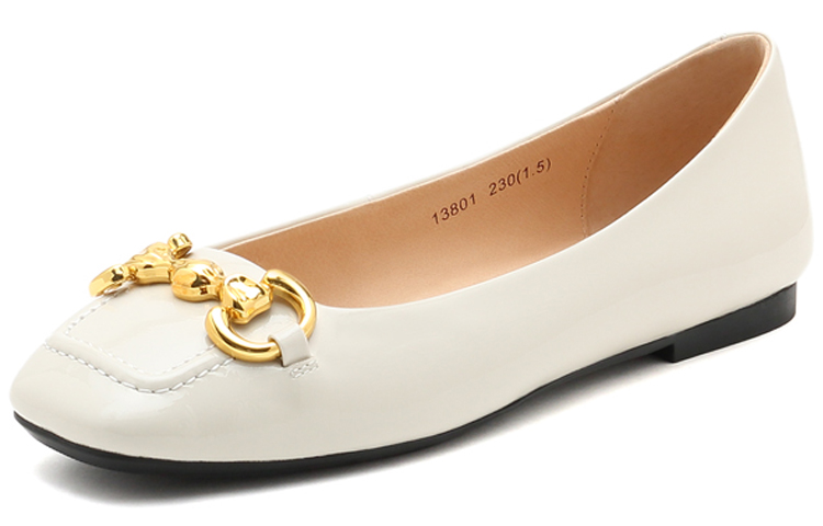 (W) Joypeace Classic Patent Flats 'Beige' 圖 3