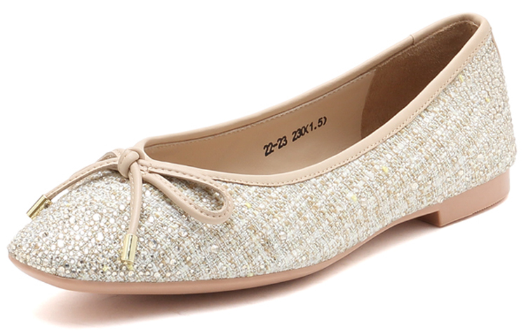 Lookbook (W) 卓雅经典水钻时尚休闲杏色平底鞋 J4N22-23DC1CQ1