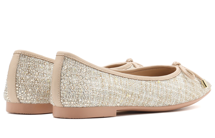 Shop (W) 卓雅经典水钻时尚休闲杏色平底鞋 J4N22-23DC1CQ1