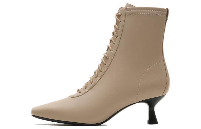 (Women) Joypeace Cross Strap Block Heel Ankle Boots 'Synthetic Leather Fashion' YRS24DZ2