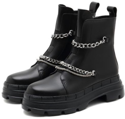 (Women) Joypeace Dr. Martens Leather Biker Boots 'Black' 'Joyce Heart' 13801DD1 Order (Women) Joypeace Dr. Martens Leather Biker Boots 'Black' 'Joyce Heart' 13801DD1