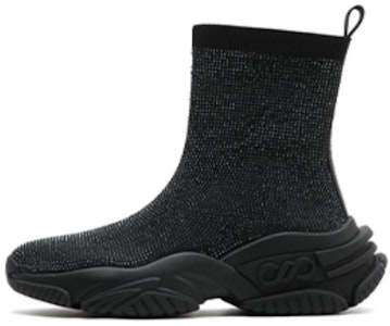 (W) 조이피스 패브릭 '블랙 샤이니 라인스톤 플랫폼 삭스 부츠' D7768DD2 Buy (W) 조이피스 패브릭 '블랙 샤이니 라인스톤 플랫폼 삭스 부츠' D7768DD2