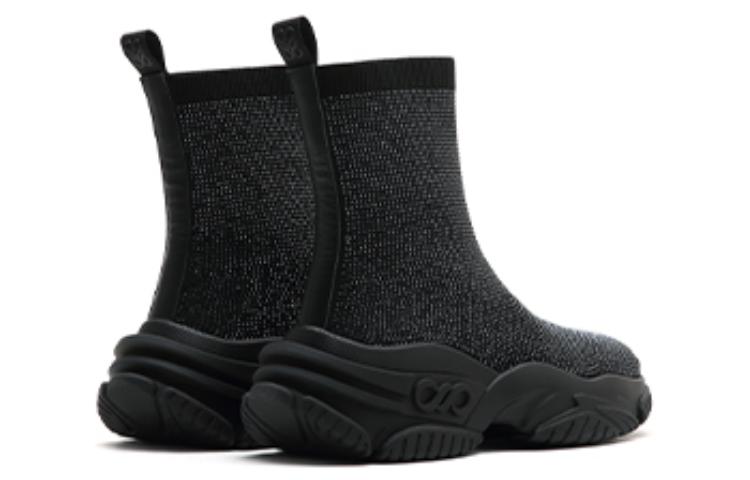 Shop (W) Joypeace Tela 'Bota Calcetín Plataforma Negra con Brillantes de Strass' D7768DD2