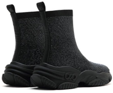 (W) 조이피스 패브릭 '블랙 샤이니 라인스톤 플랫폼 삭스 부츠' D7768DD2 Shop (W) 조이피스 패브릭 '블랙 샤이니 라인스톤 플랫폼 삭스 부츠' D7768DD2