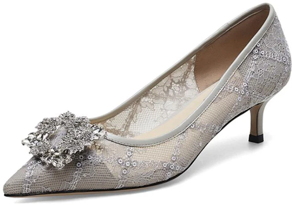 (W) 乐福面料经典舒适高跟鞋5厘米‘优雅细高跟’ 98396AQ3 1