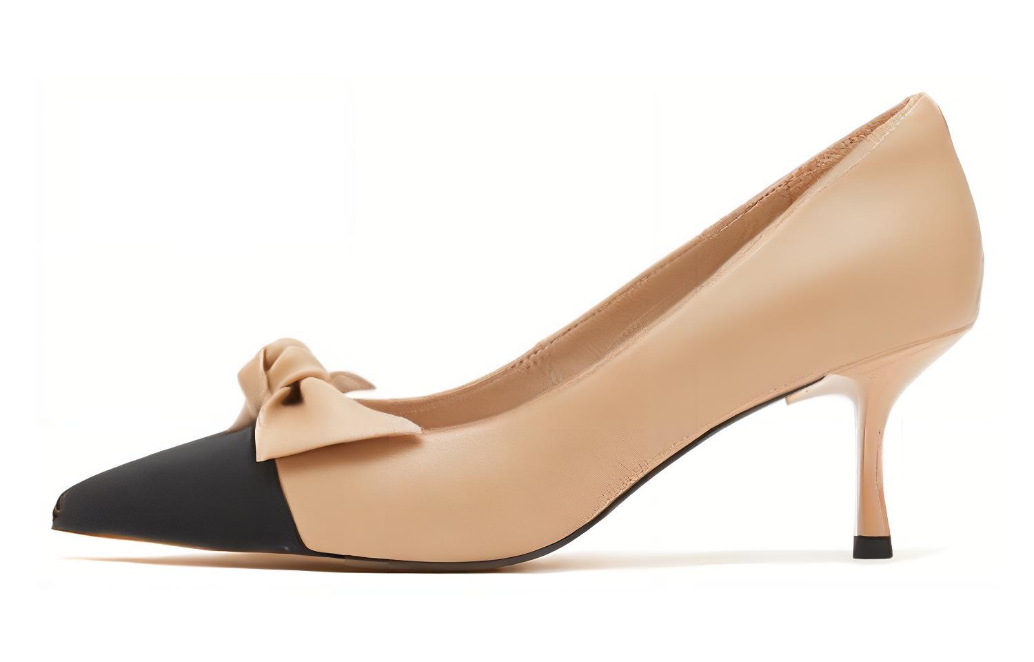 (Women) Joypeace High Heels 'Sheepskin French Bow Pointed Toe' 51F02AQ3