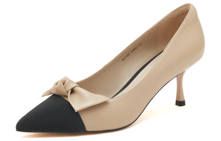 Order (Women) Joypeace High Heels 'Sheepskin French Bow Pointed Toe' 51F02AQ3