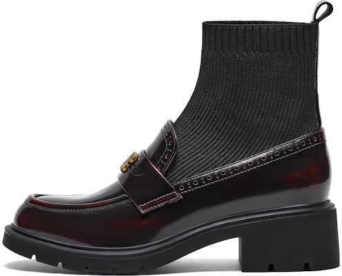 (Women) Joypeace Jumei Poetry Leather Retro 'Academy Patchwork Sock Boot' 56823DD3 Details for (Women) Joypeace Jumei Poetry Leather Retro 'Academy Patchwork Sock Boot' 56823DD3