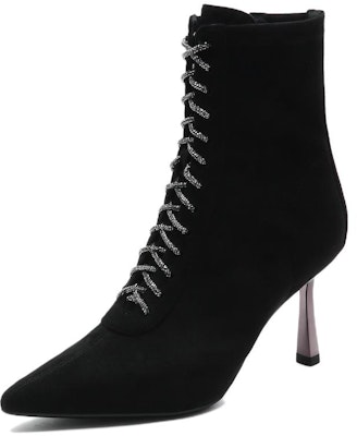 (Women) Joypeace Leather Ankle Boot 'Black' 'Shiny Lace-up' YUL35DZ2 Order (Women) Joypeace Leather Ankle Boot 'Black' 'Shiny Lace-up' YUL35DZ2