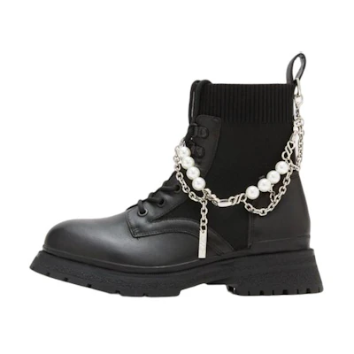 (W) Joypeace Leather Ankle Martin Boots 'Fashion Pearl'